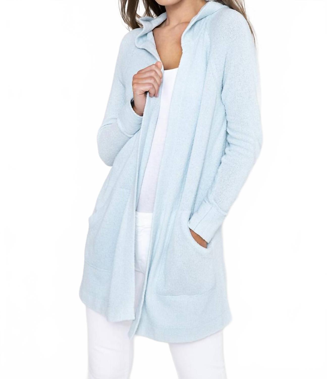 Bouclé Beach Hoodie In Surf