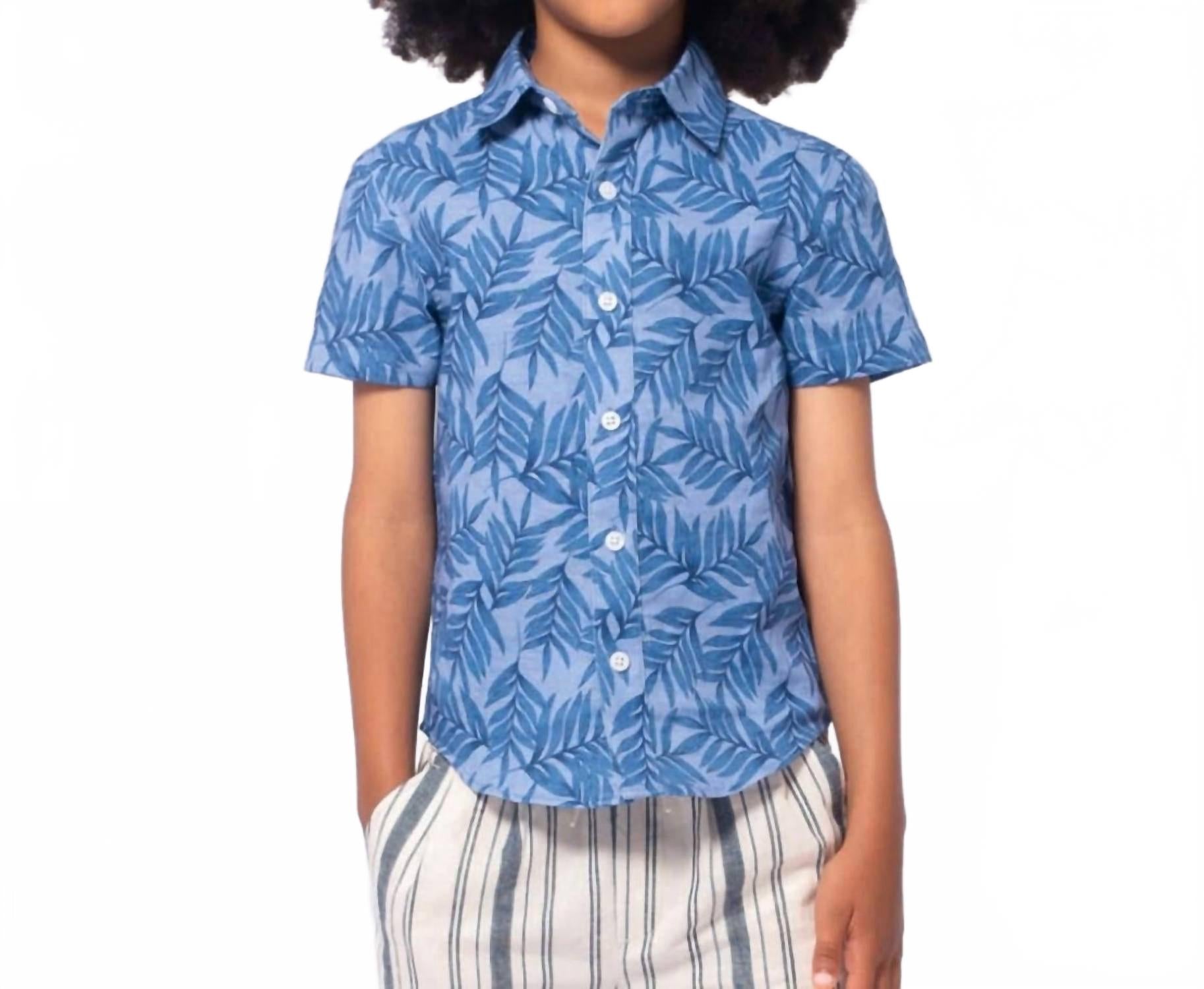 Kid's Summer Party Shirt In Blue