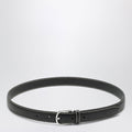 Toteme Slim Hammered Leather Belt In Black Women