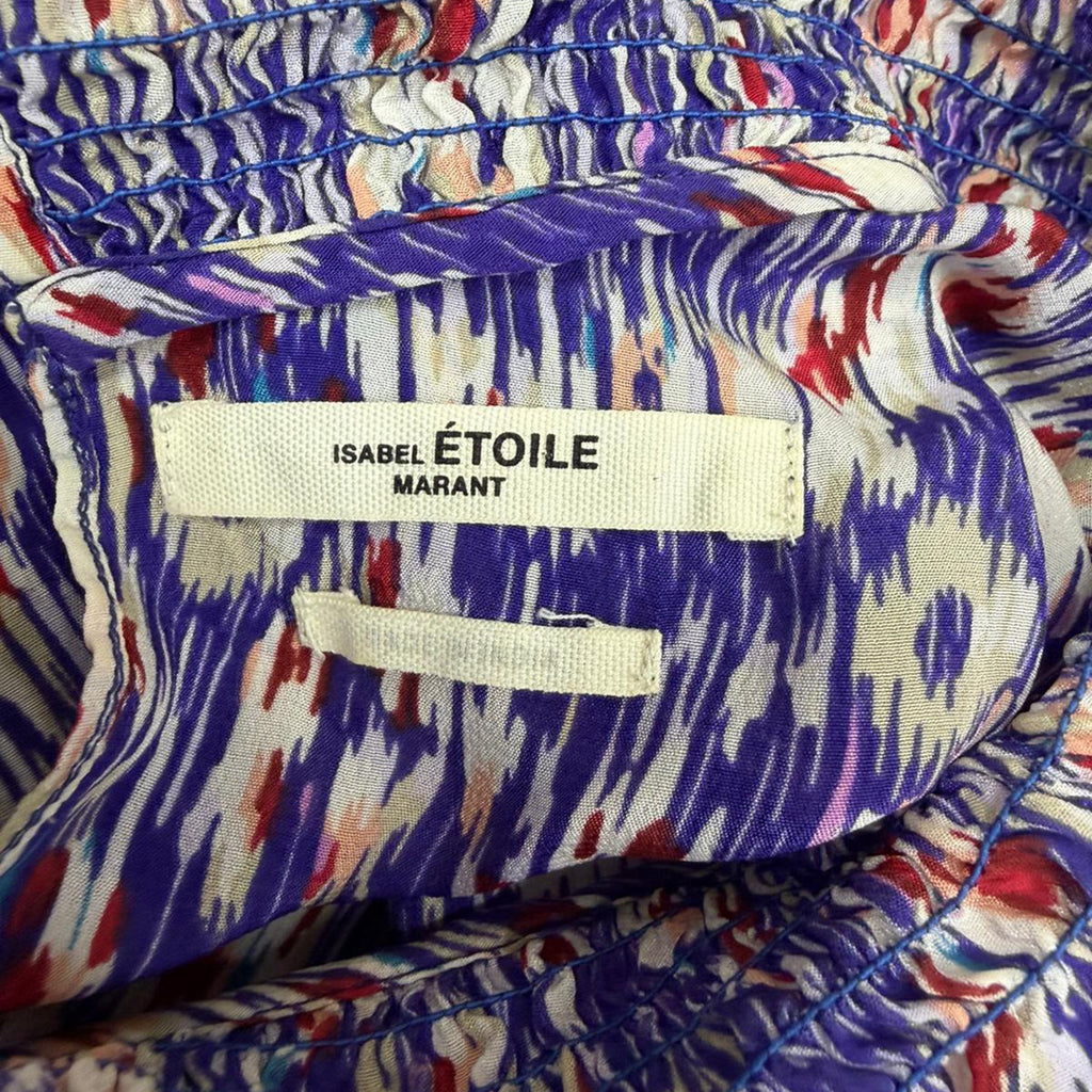 Isabel Marant Etoile Printed Turtleneck Blouse in Multicolor Silk