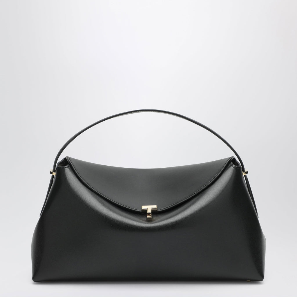 Toteme Black Leather T-Lock Bag Women