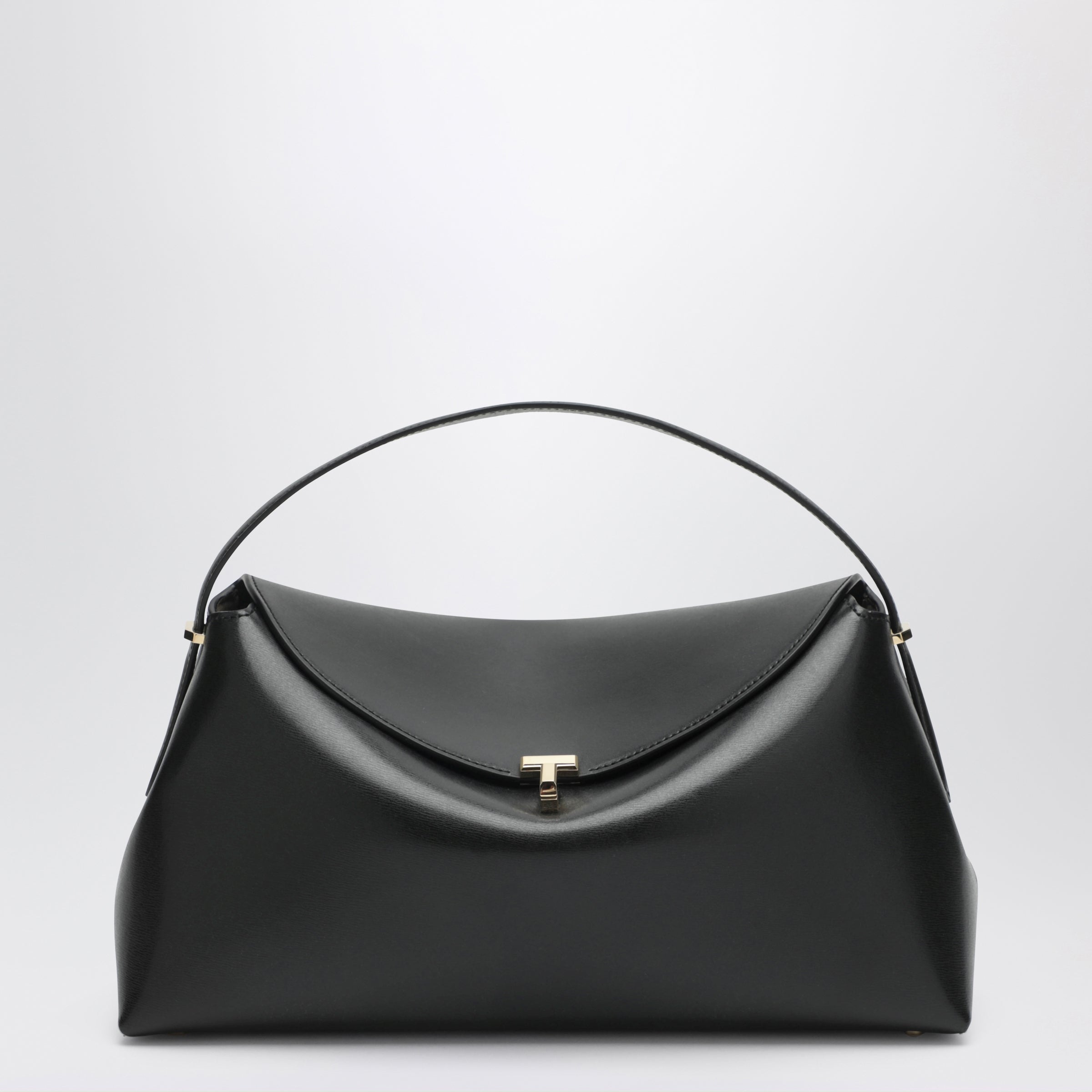 Toteme Black Leather T-Lock Bag Women
