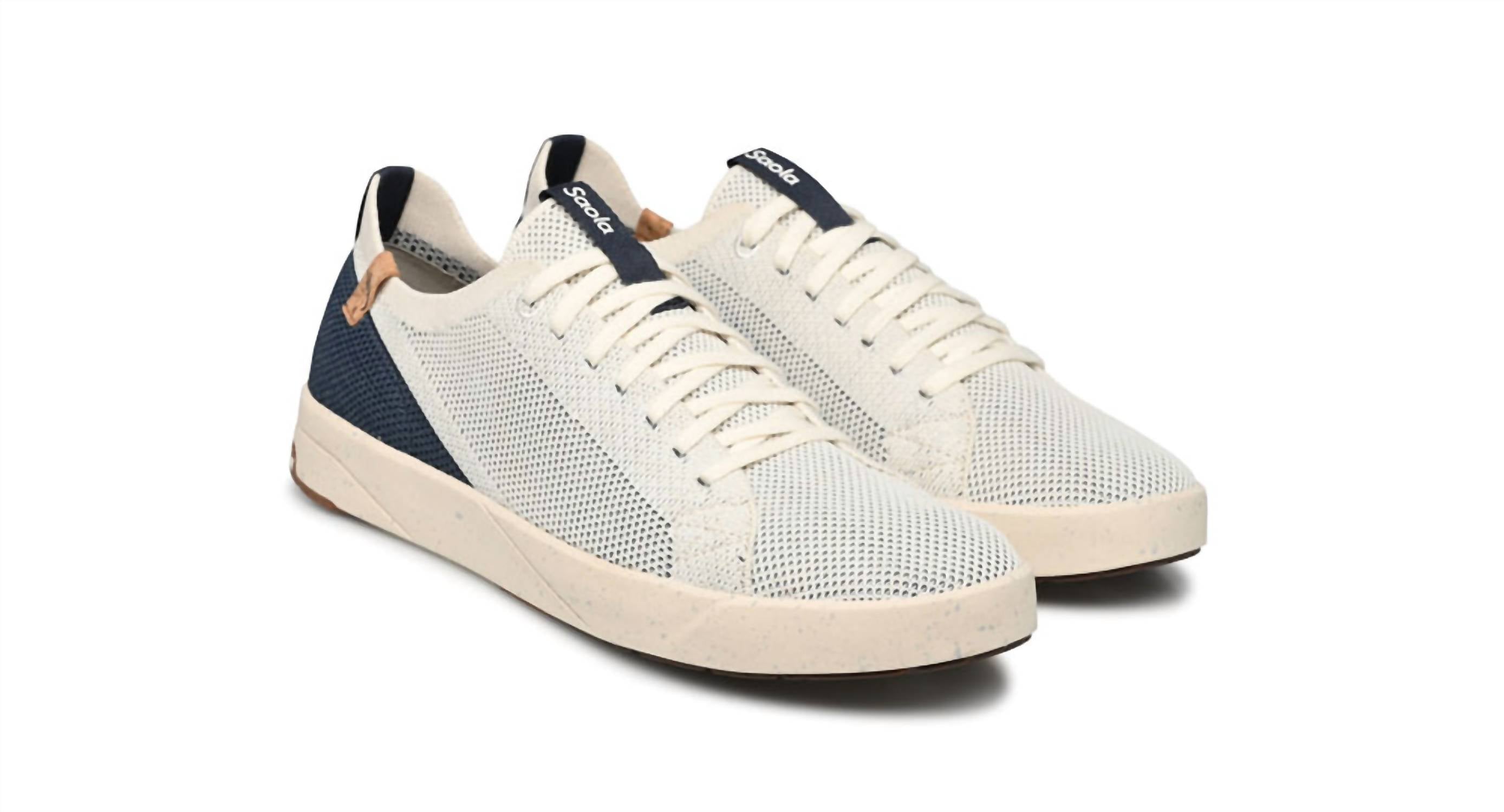 Men's Cannon Knit 2.0 Sneakers In White/navy