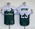 Men's Colorado Rockies Kris Bryant #23 Green City Connect Replica Player Jersey1
