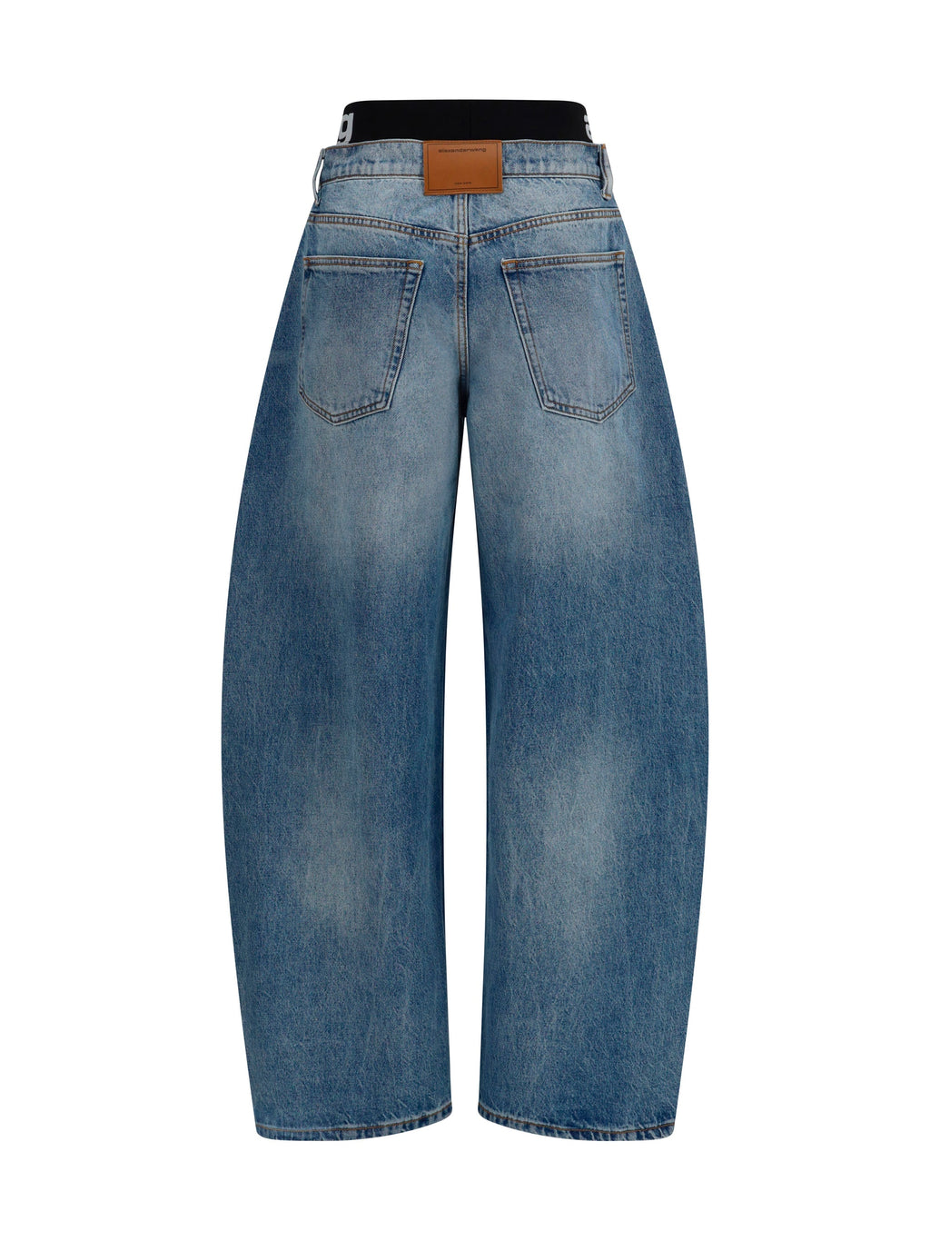 Alexander Wang Women Layered Belt Logo-Waist Jeans