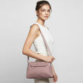 Solid Multi Pocket Crossbody Bag