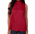 Sleeveless Mock Neck Top In Porto