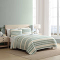 Nautica Varadero Stripe Green Twin Quilt Set