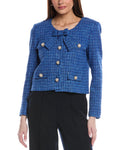 St. John Woven Knit Bracelet Sleeve Jacket