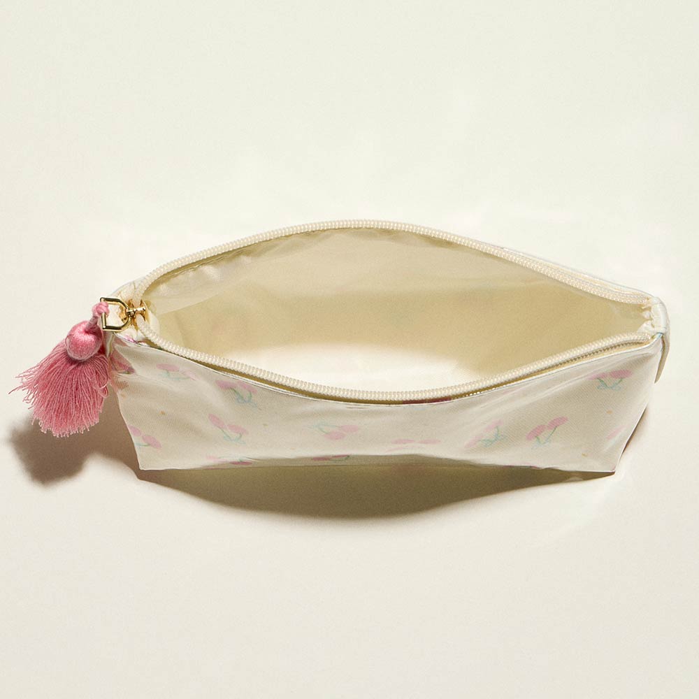 Cherry Pattern Tassel Multi Purpose Portable Pouch Bag