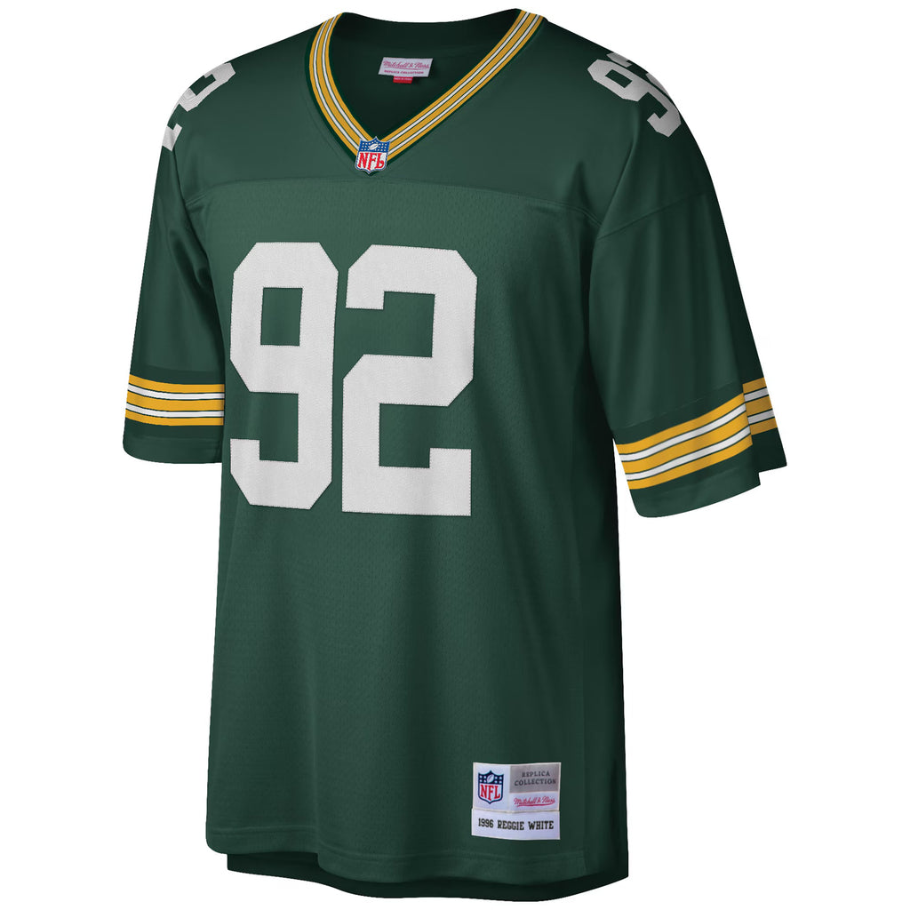 Green Bay Packers Reggie White Mitchell & Ness Green Big & Tall 1996 Retired Player Replica Jersey