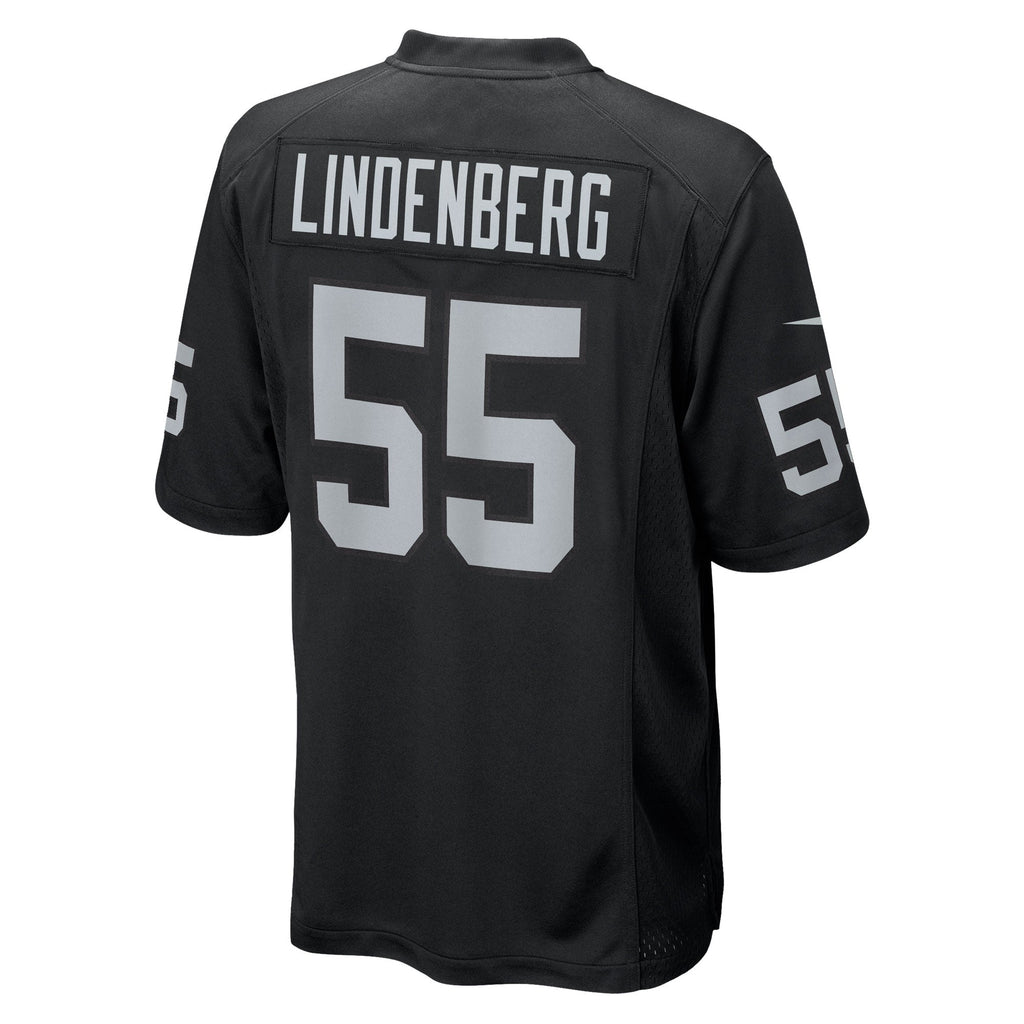 Las Vegas Raiders Cody Lindenberg Black Team Game Jersey