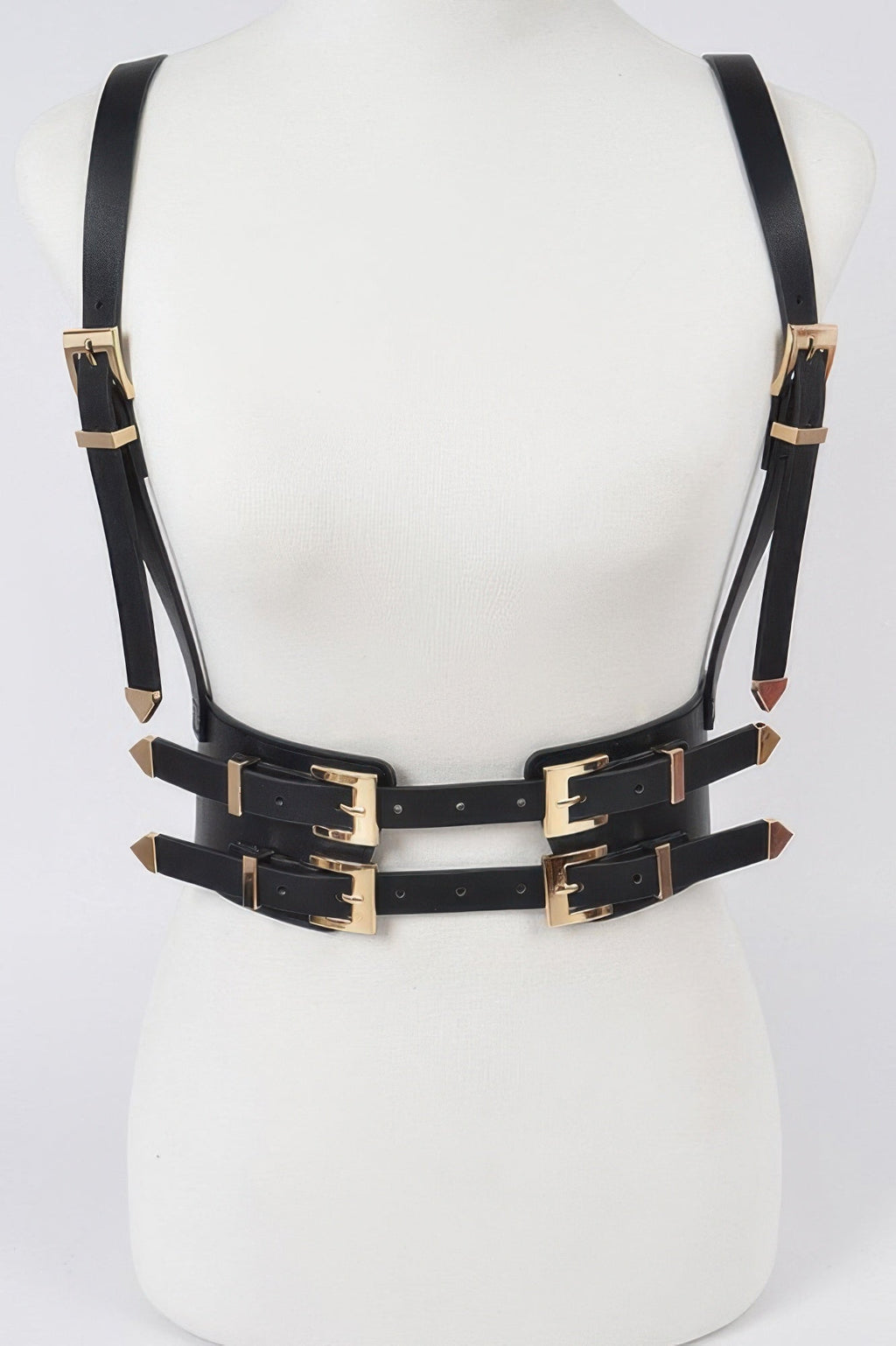 Multi Buckle Plus Size Harness Belt