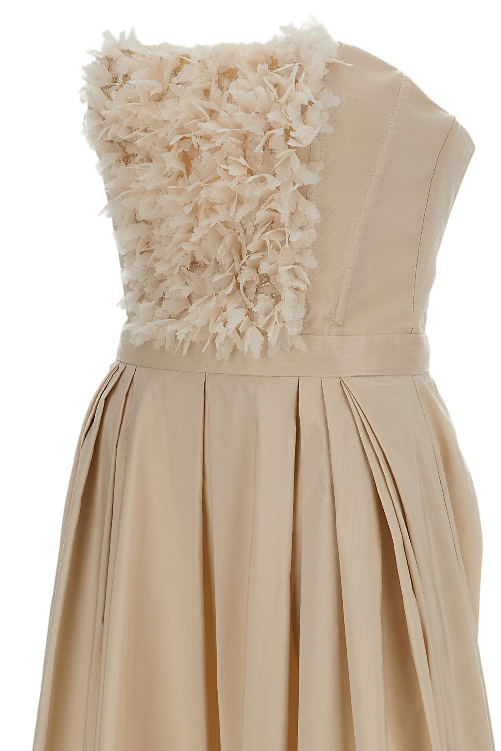 Beige Ottoman Bodice Dress