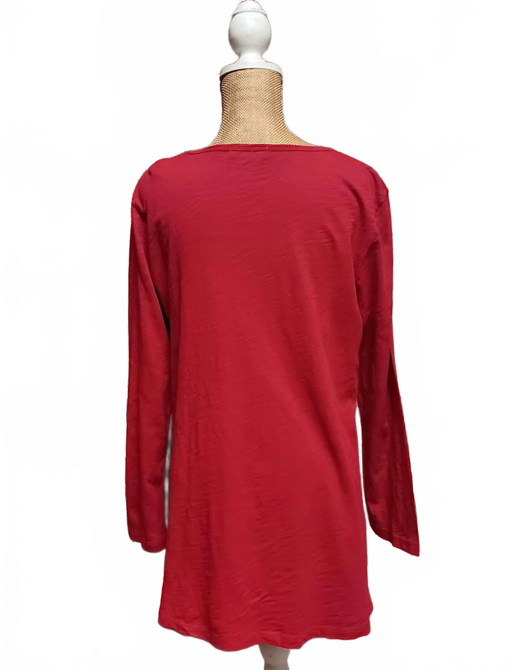 Single Pocket Safari Top In Red/ Black