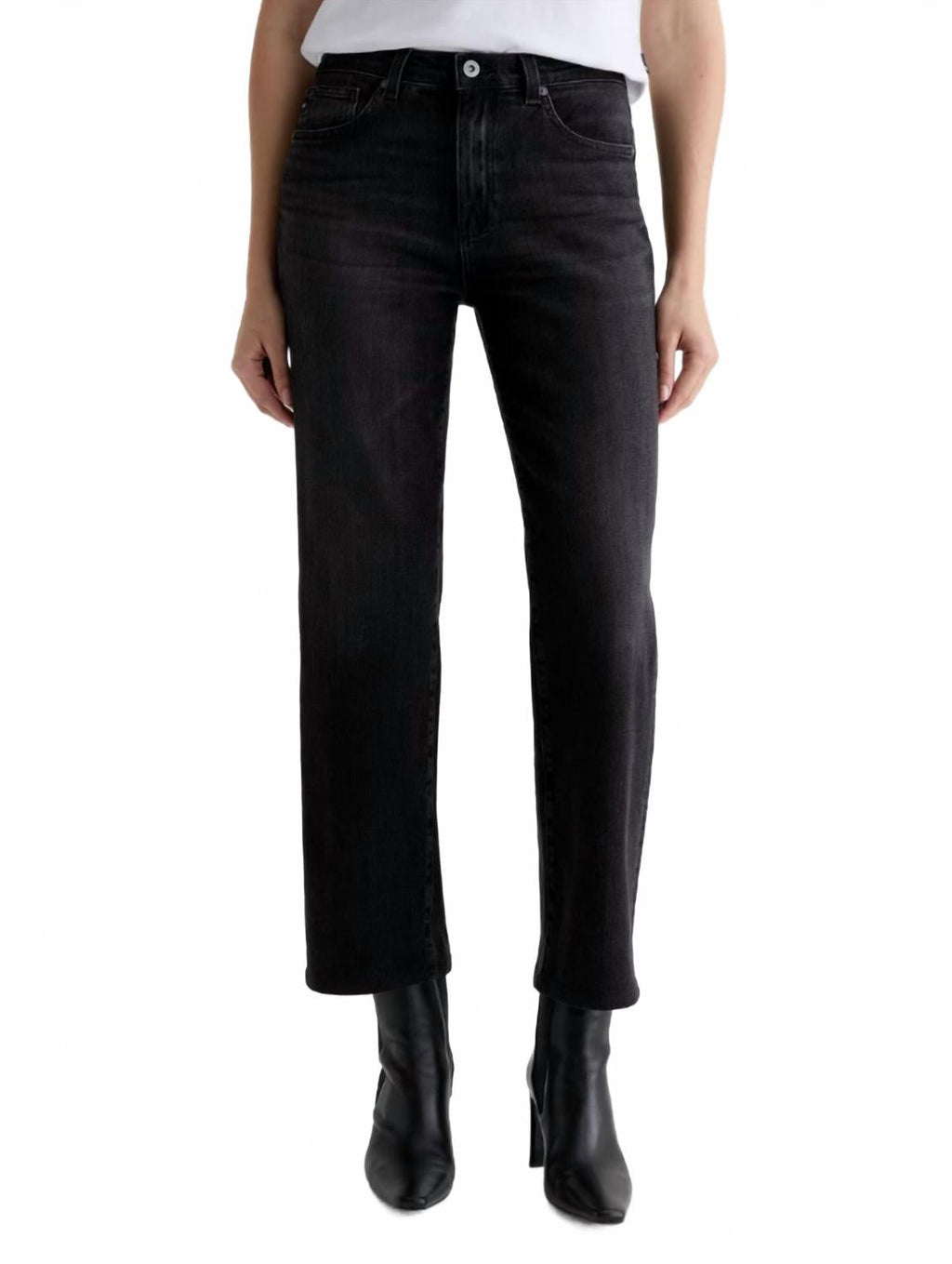 Brinley Mid-Rise Straight Leg Jeans In Nebula