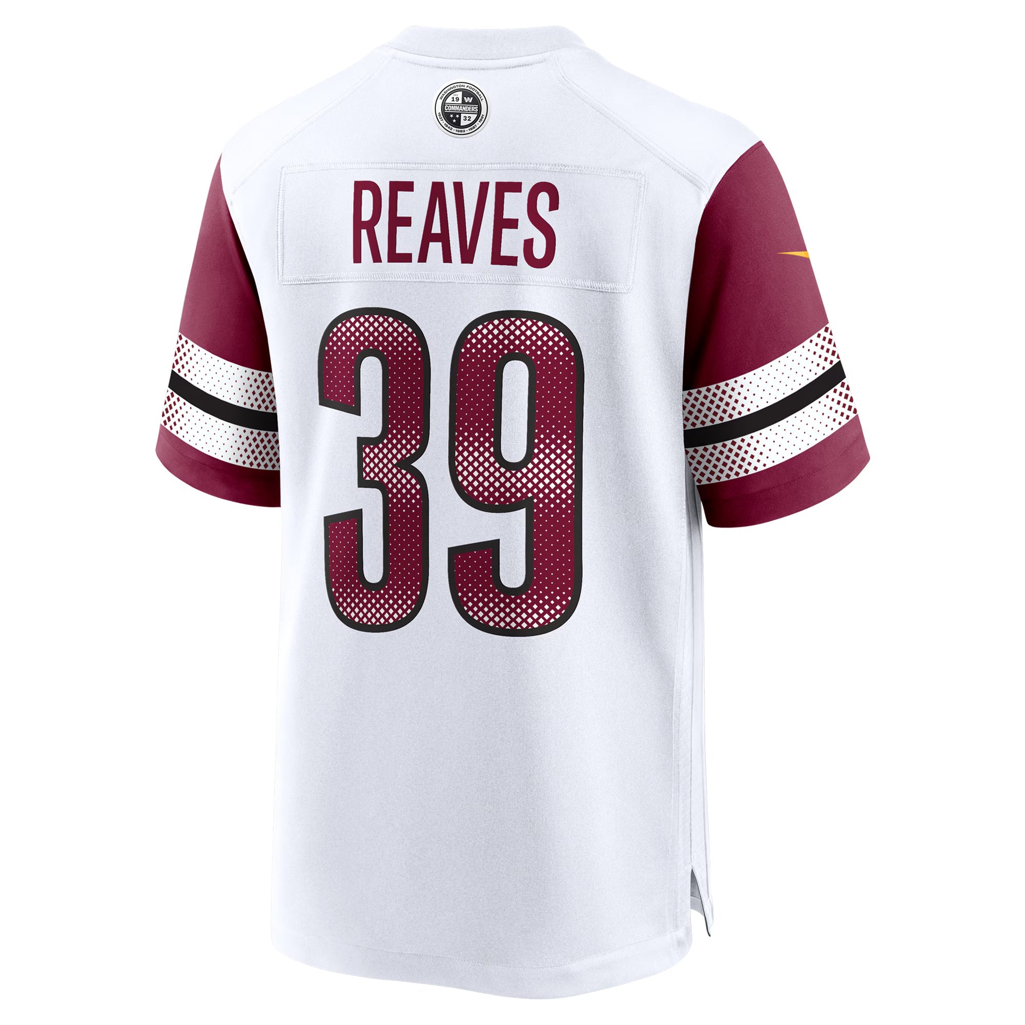 Washington Commanders Jeremy Reaves White Game Jersey