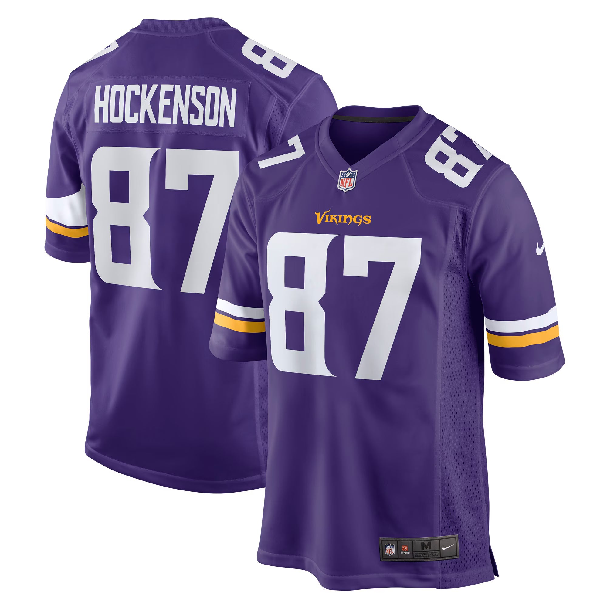 Minnesota Vikings T.J. Hockenson Purple Game Player Jersey