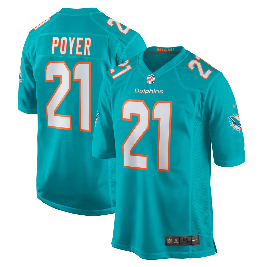 Miami Dolphins Jordan Poyer Aqua Game Jersey