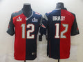 Men's New England Patriots Tom Brady #12 Red/Navy Game jersey