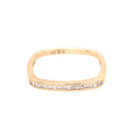 Women's Diamond Square Stacking Ring In Yellow Gold