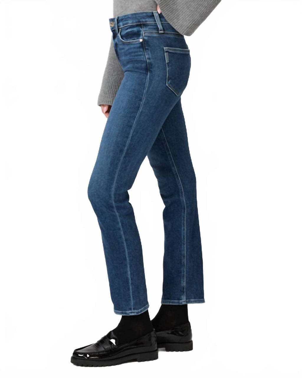 Cindy Clean Hem High Rise Jeans In Arpeggio