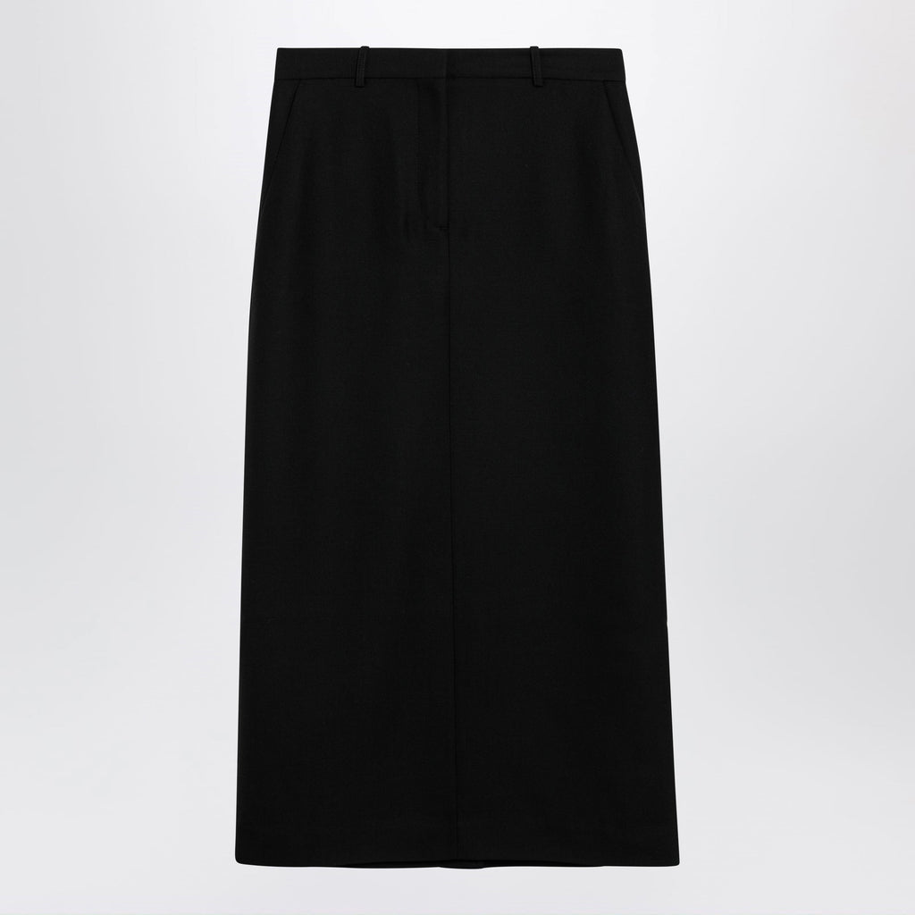 Toteme Black Maxi Skirt In Wool Blend Women
