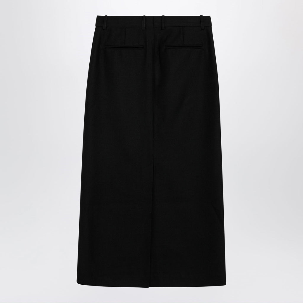 Toteme Black Maxi Skirt In Wool Blend Women
