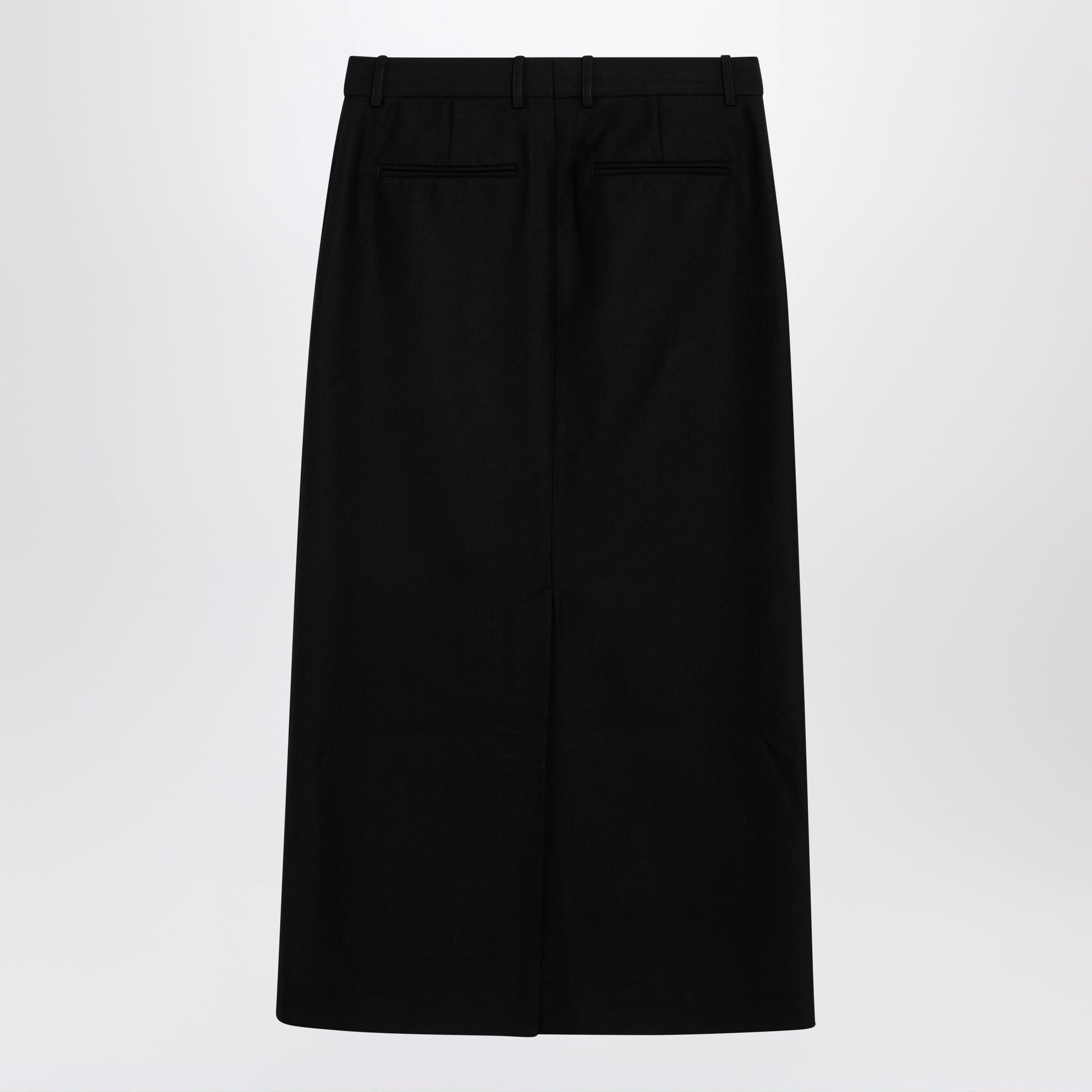 Toteme Black Maxi Skirt In Wool Blend Women