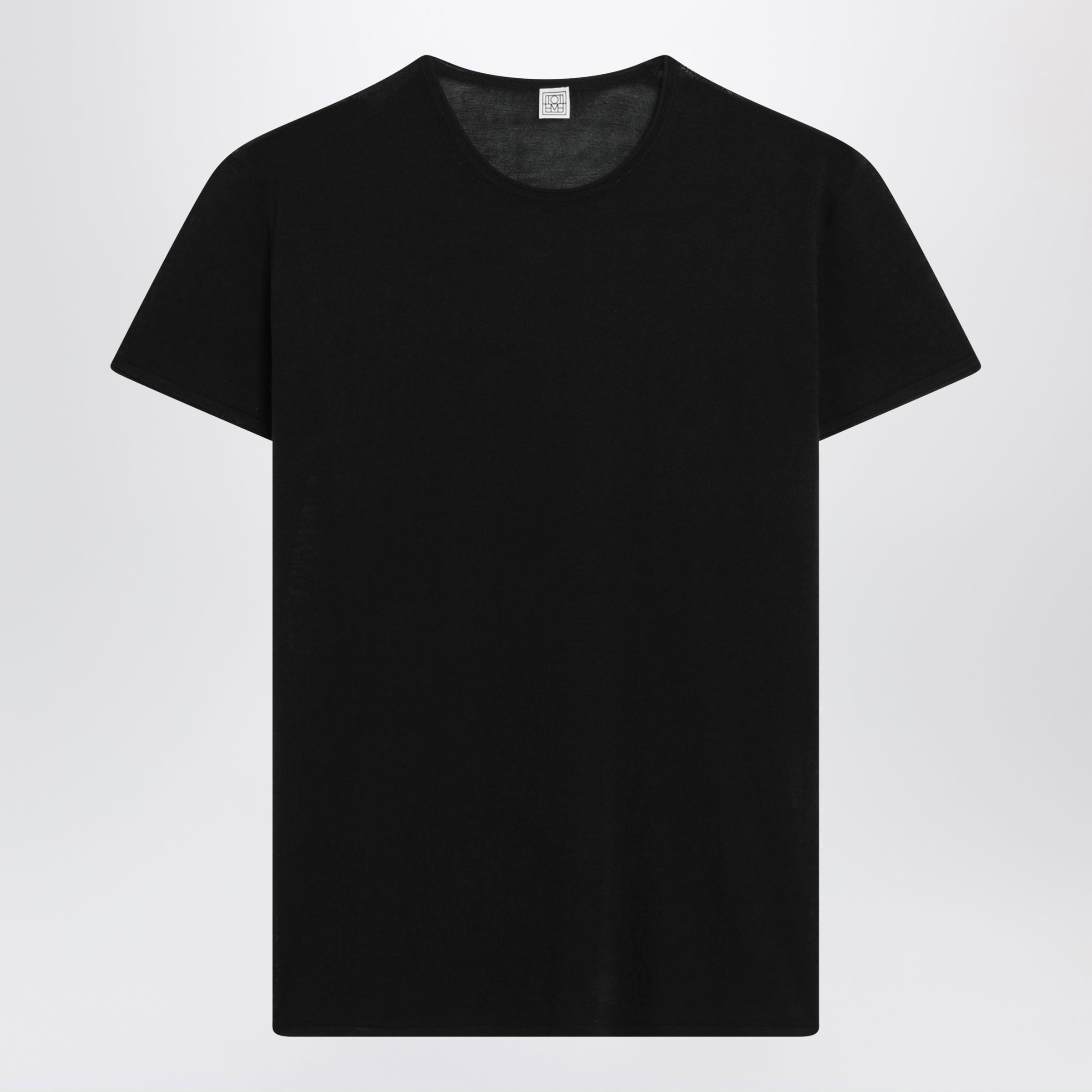 Toteme Black Silk Crãªpe T-Shirt Women