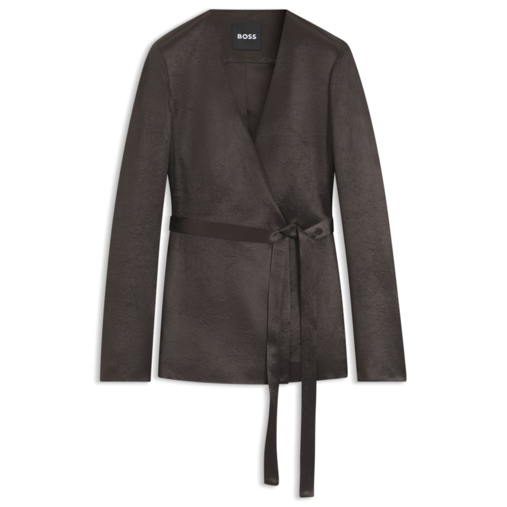 Slim-fit blazer in lustrous twill