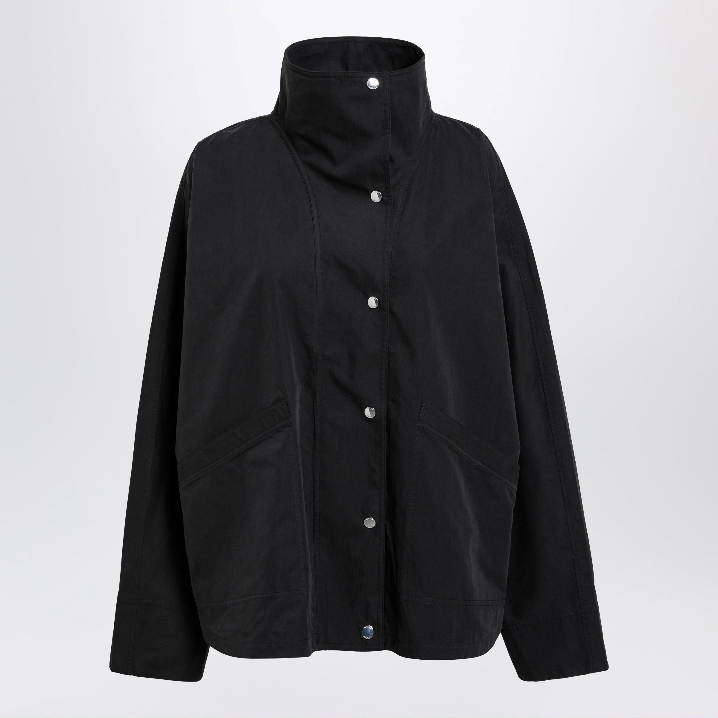 Toteme Black Cotton-Blend Windbreaker Jacket Women