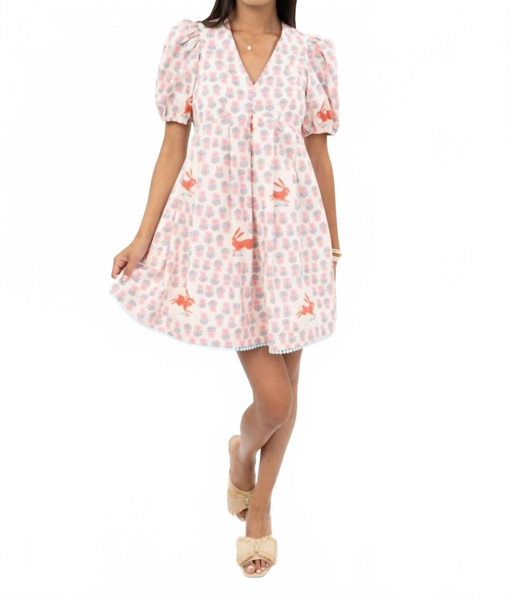 Running Rabbit Mini Dress In Ivory
