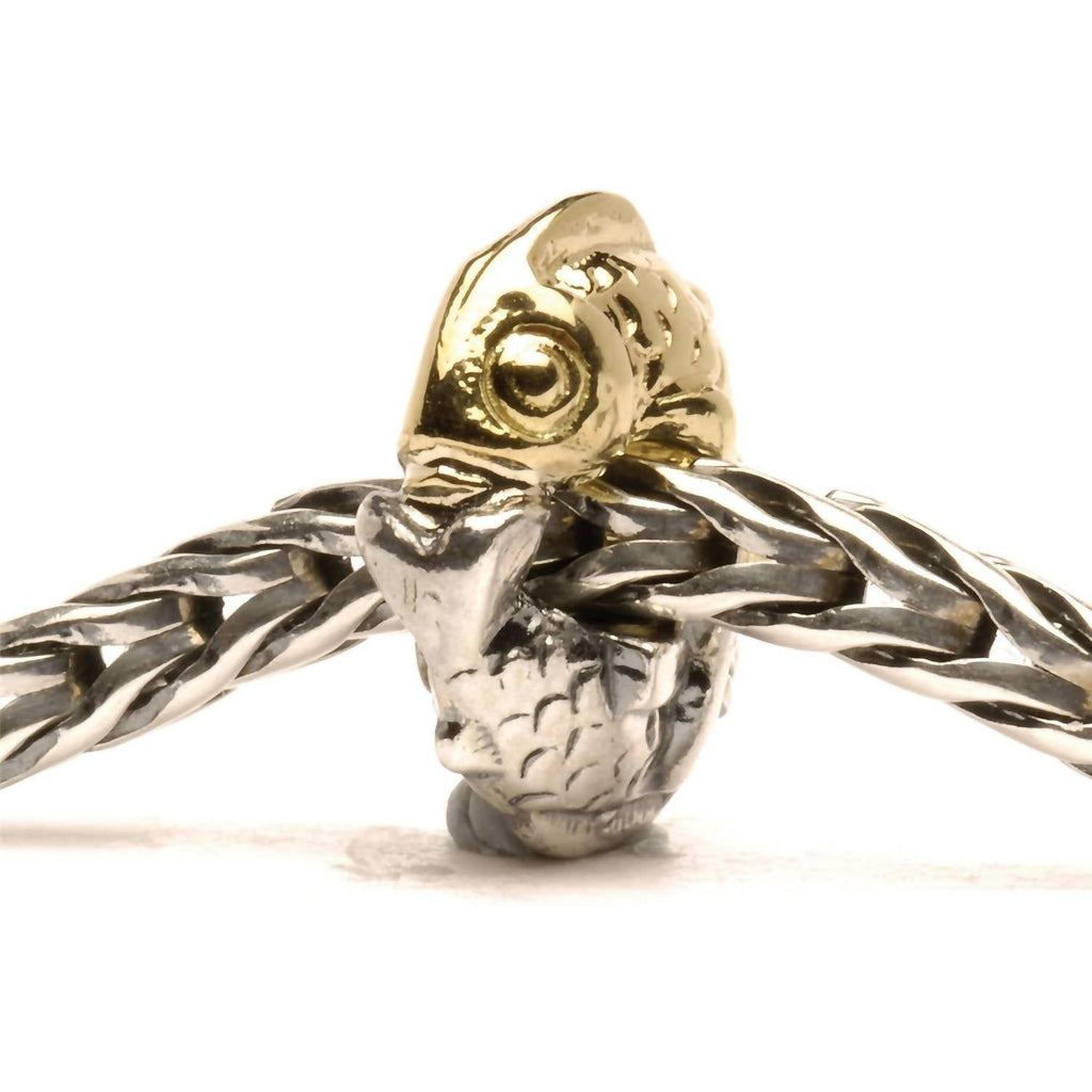 Women's Happy Fish Bead Charm In Gold/ Silver