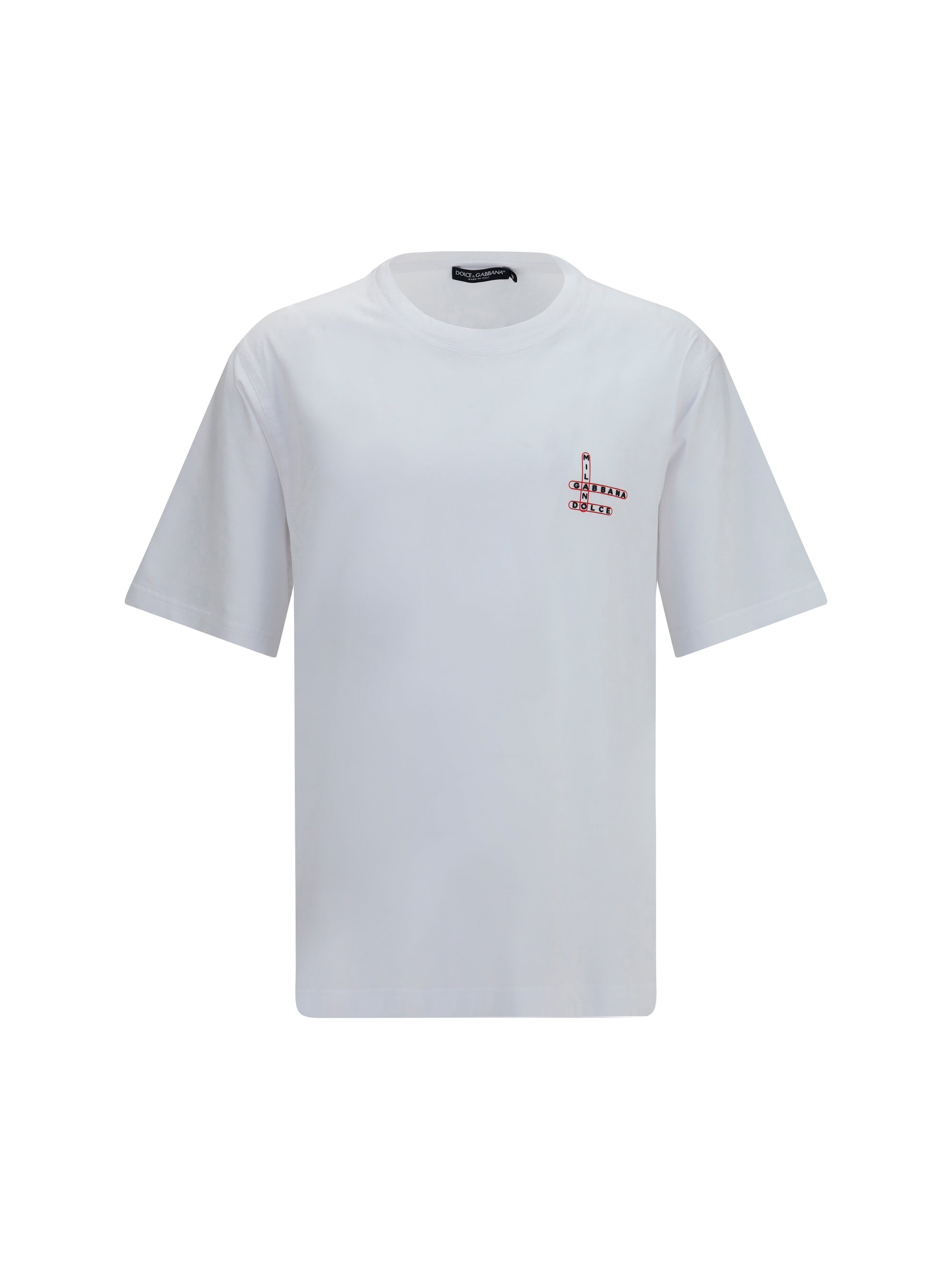 Dolce & Gabbana Men Cotton T-Shirt With Back Print