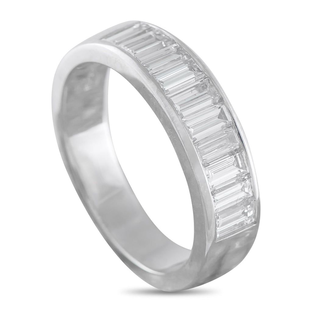 LB Exclusive 18K White Gold 1.36ct Diamond Half-Eternity Band Ring  MF21-040926