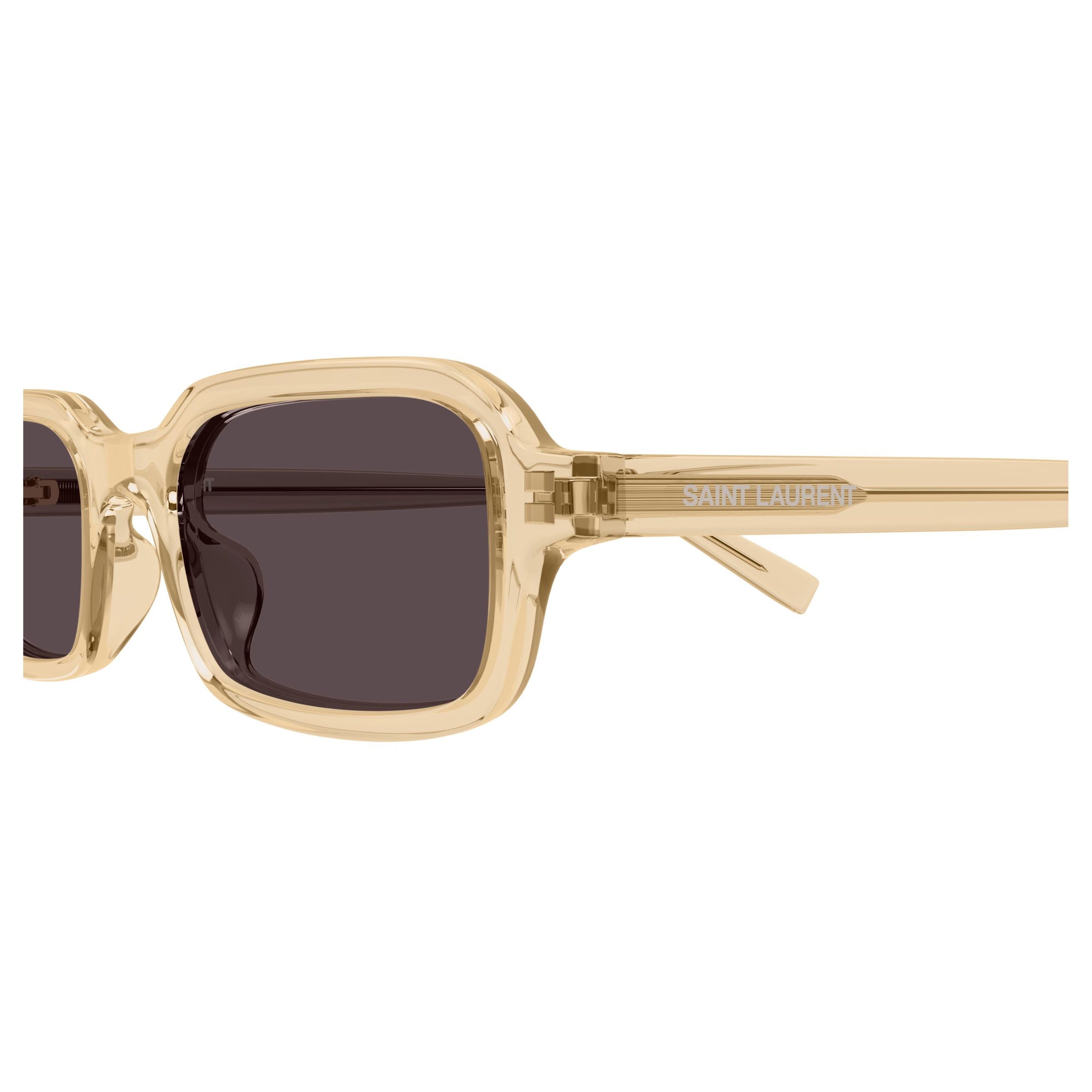 Translucent Beige Acetate Sunglasses With Dark Lenses