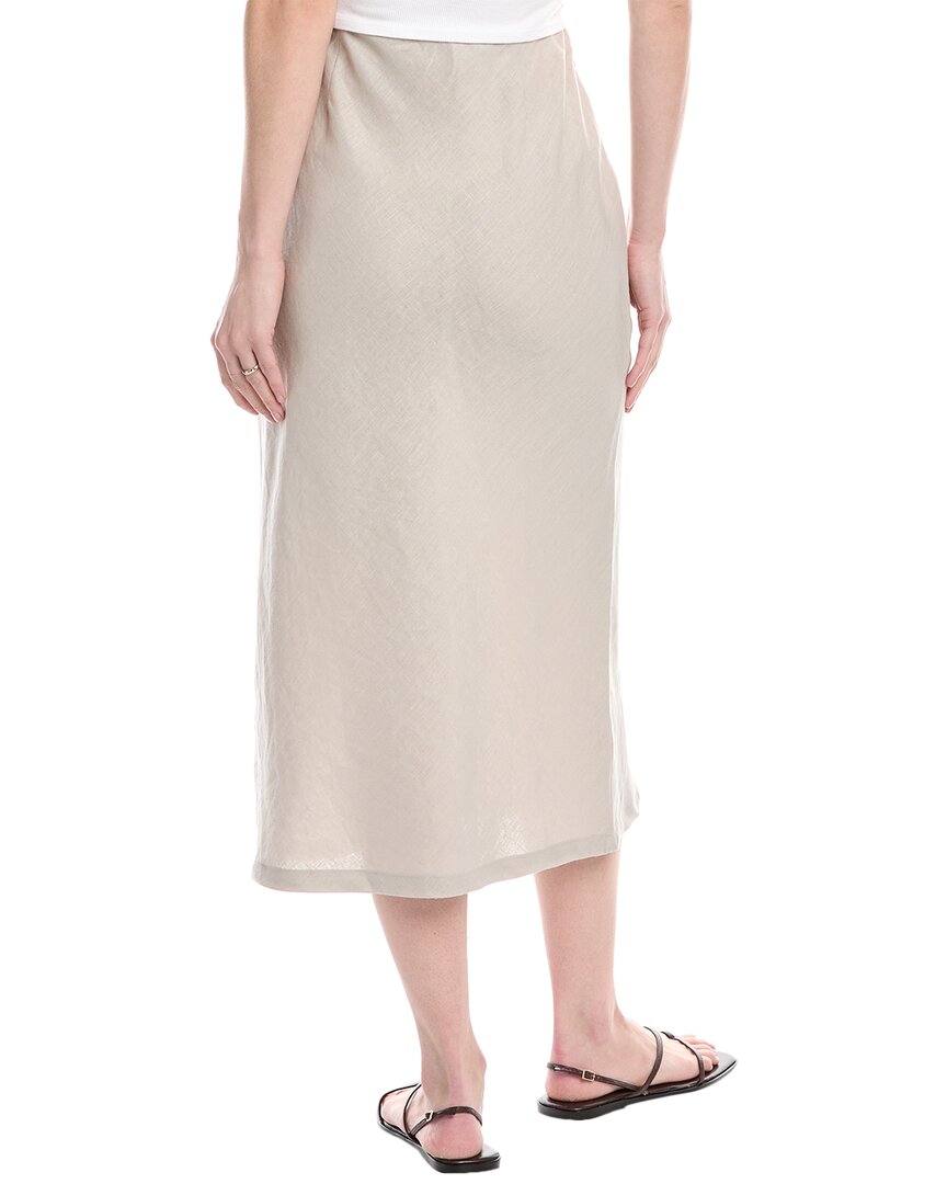 Enza Costa Bias Linen Midi Skirt