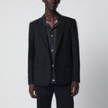 Sacai Black Single-Breasted Jacket With Denim Insert Men