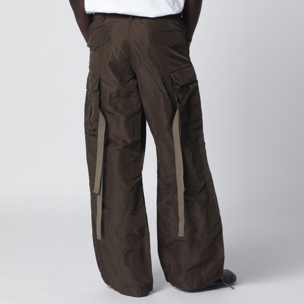 Sacai Khaki Green Nylon Cargo Trousers Men