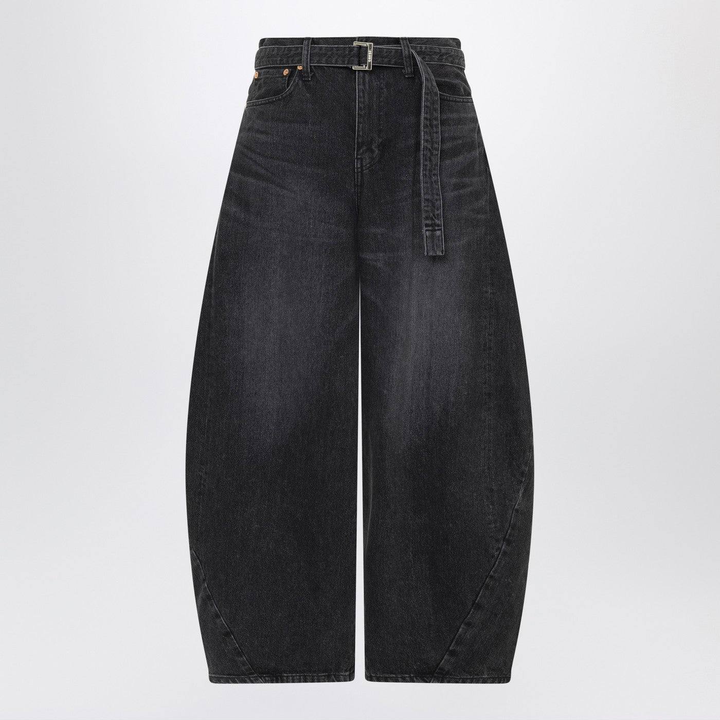 Sacai Black Wide-Leg Denim Trousers Men