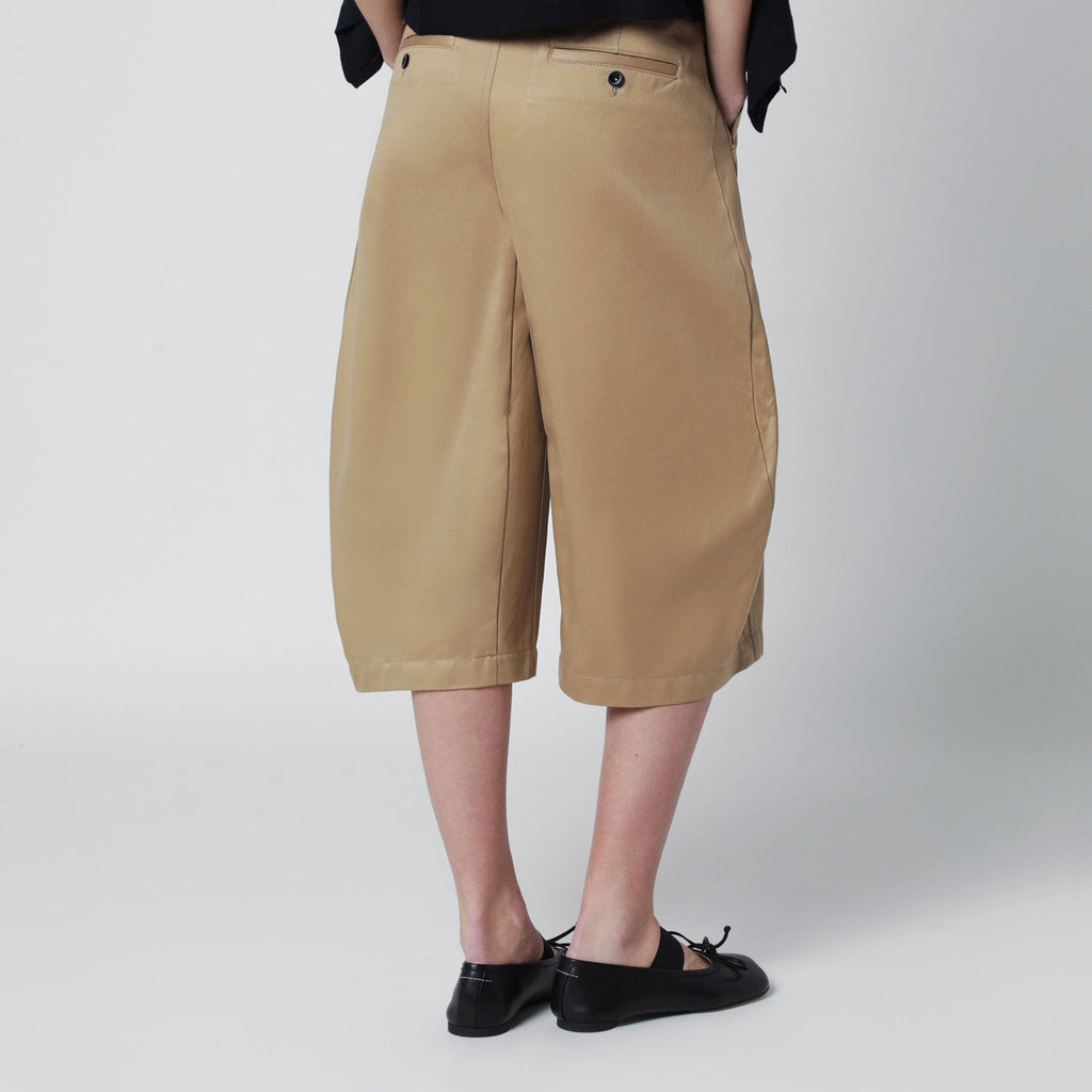 Sacai Beige Cotton Chino Bermuda Shorts Women