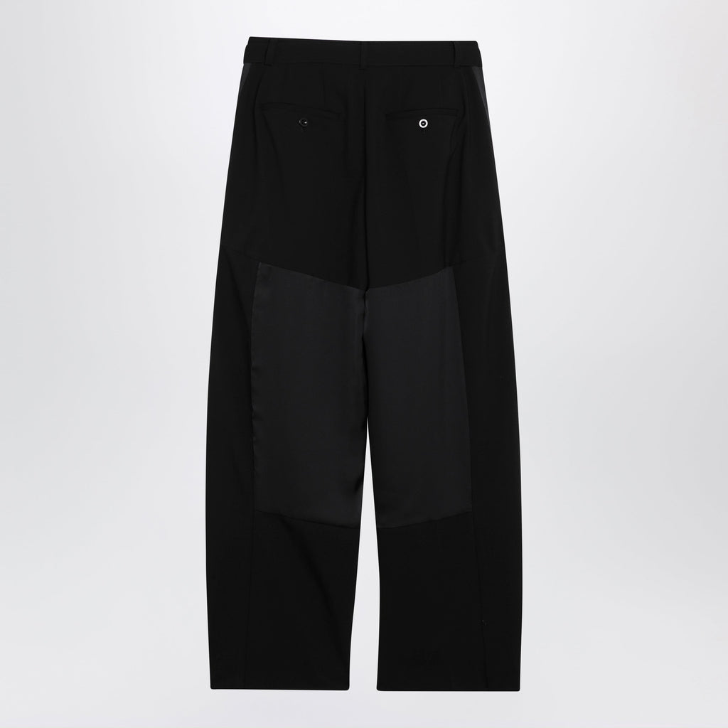Sacai Wide-Leg Wool Trousers With Panels And Belt Women
