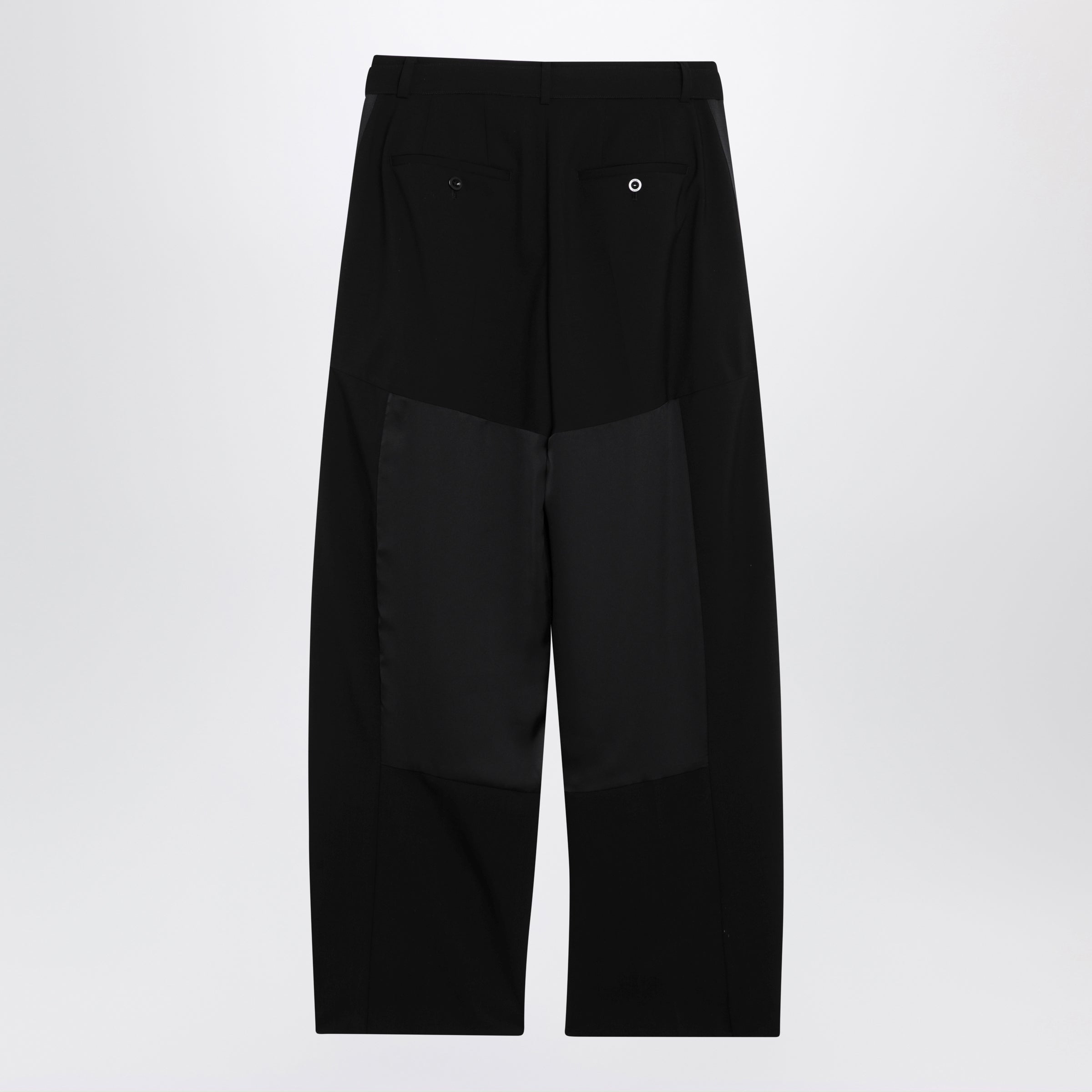 Sacai Wide-Leg Wool Trousers With Panels And Belt Women