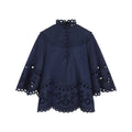 Zimmermann Mahon Broderie Denim Top Women