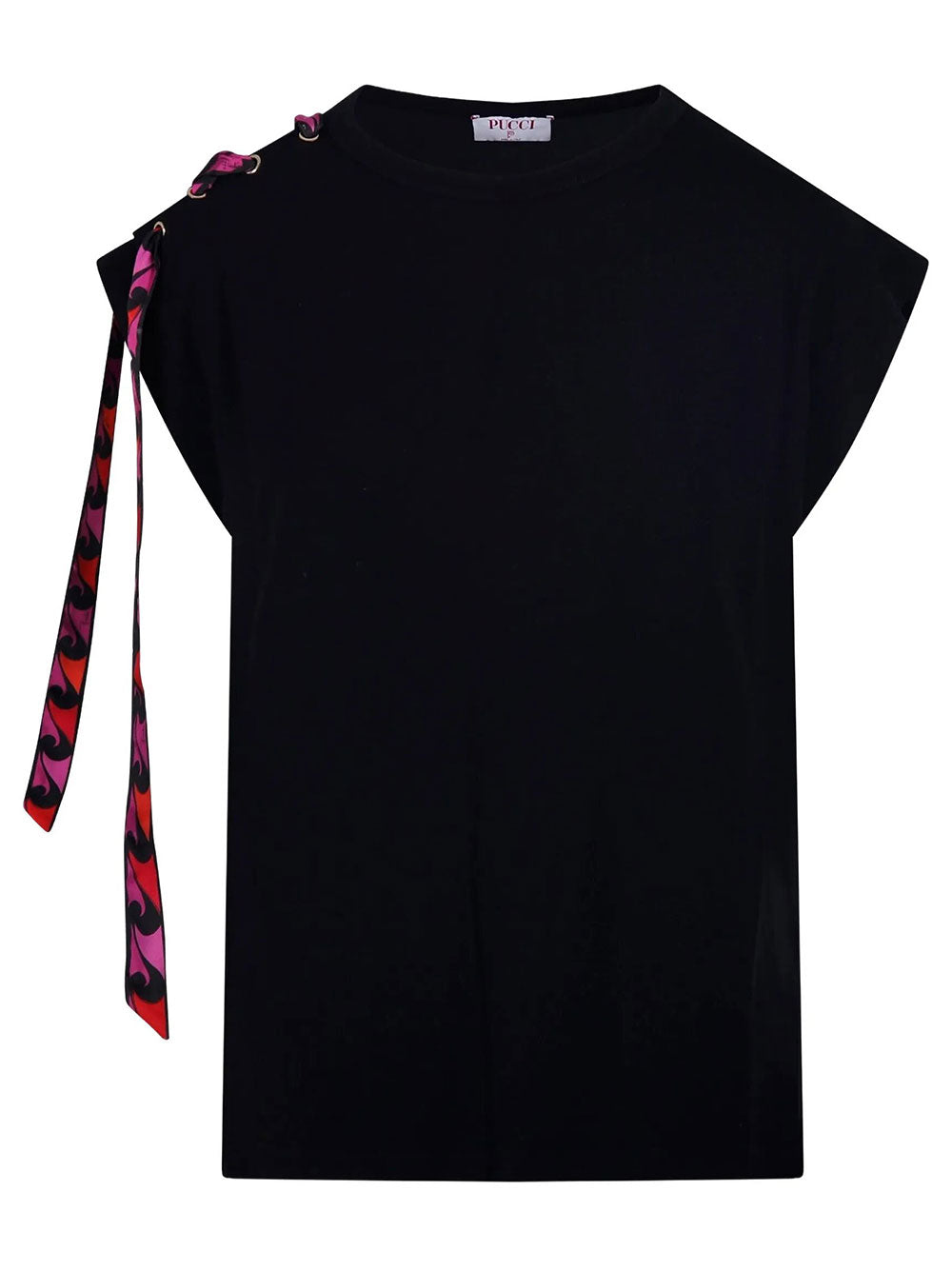 Pucci Women Foulard-Detail Viscose T-Shirt