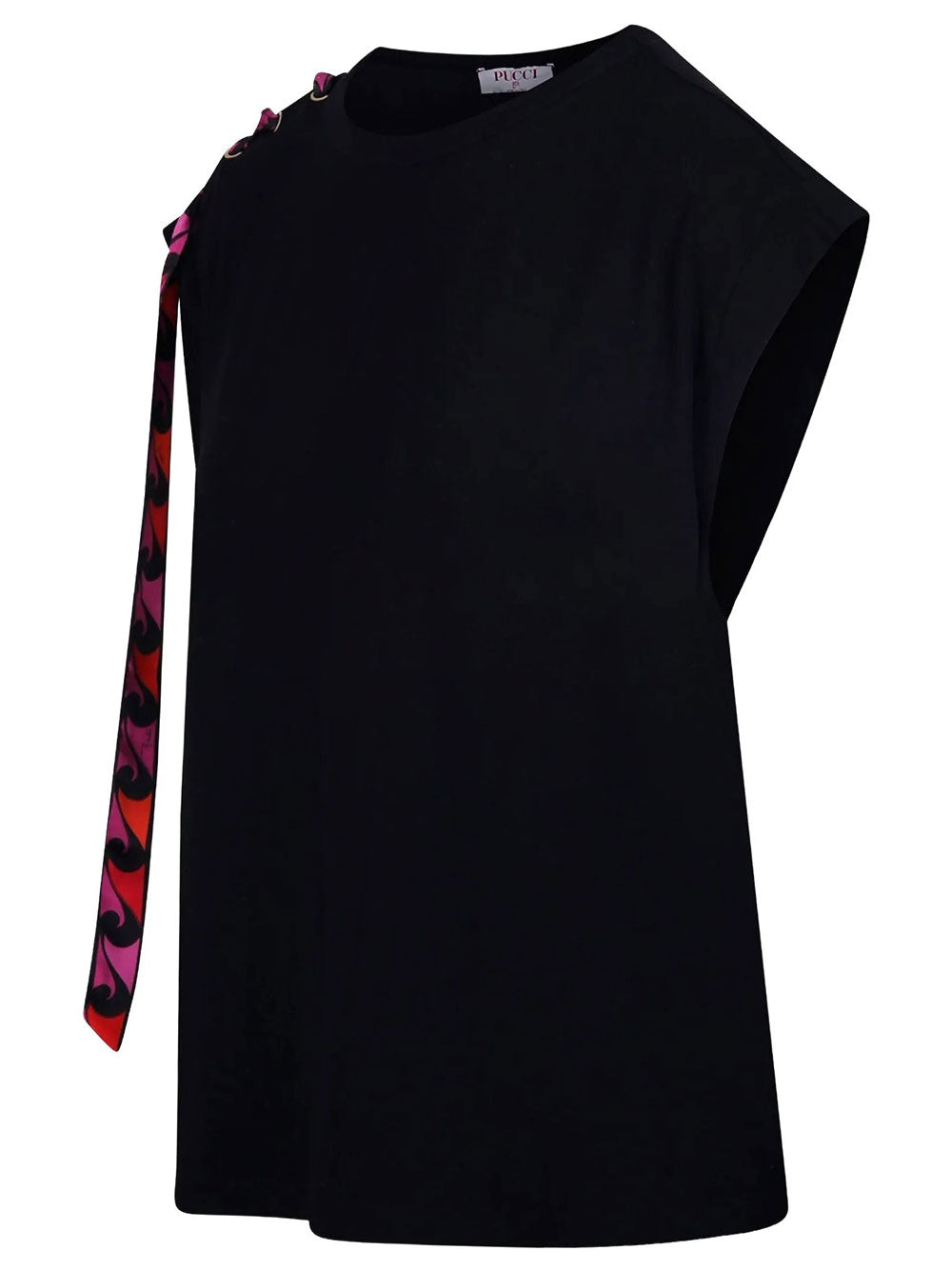 Pucci Women Foulard-Detail Viscose T-Shirt