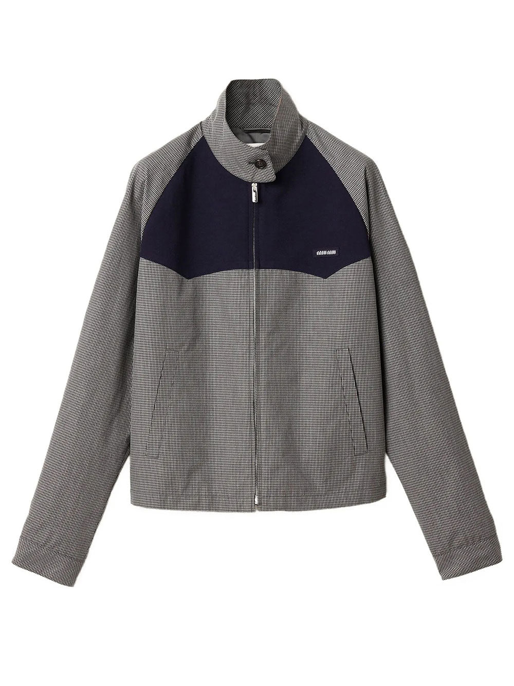 Miu Miu Women Gingham Check Blouson Jacket