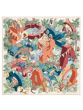 Ferragamo Women Jungle Party Print Silk Scarf