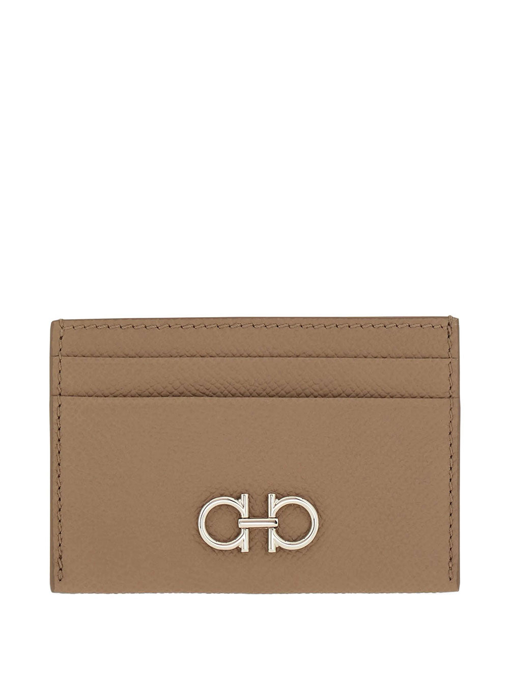 Ferragamo Women Gancini Grained Leather Card Holder